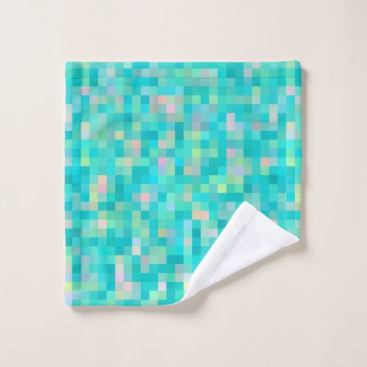 Pixel Art Multicolor Motif (Gant de toilette)