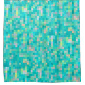 Pixel Art Multicolor Pattern Douchegordijn (Voorkant)