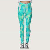 Pixel Art Multicolor Pattern Leggings (Voorkant)