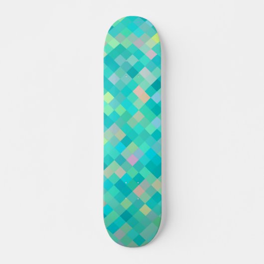 Pixel Art Multicolor Pattern Skateboard (Voorkant)