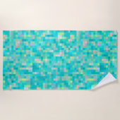 Pixel Art Multicolor Pattern Strandlaken (Voorkant)