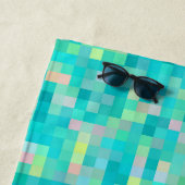 Pixel Art Multicolor Pattern Strandlaken (In situ)