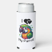Pixel Art Parrot gepersonaliseerd (Seltzer Voorkant)