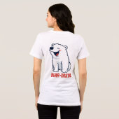 Pixel Art Polar Beer – Schattigee Retro 8-bit Anim Tri-Blend Shirt (Achterkant volledig)
