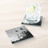 Pixel Art pretpark Glazen Onderzetter (Schuin)