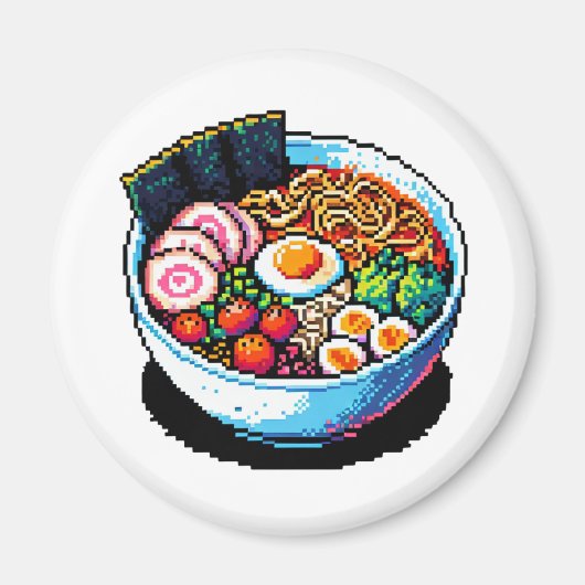 Pixel Art Ramen Noodles Magneet (Voorkant)