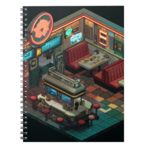 Pixel Art Retro Star Diner Carnet