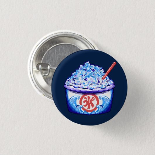 Pixel Art Shaved Ice Button (Voorkant /achterkant)