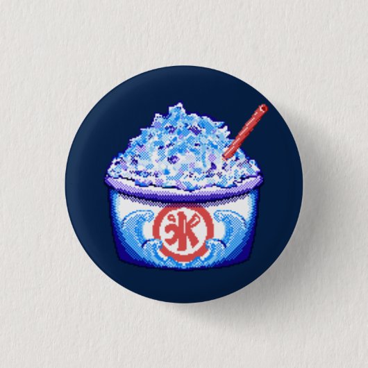 Pixel Art Shaved Ice Button (Voorkant)
