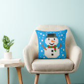 Pixel Art SNOWMAN Kussen (Stoel)