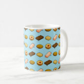 Pixel Art Tasty Biscuit Cookie Selection Patroon Koffiemok (Voorkant rechts)