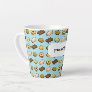 Pixel Art Tasty Cookie Biscuit Patroon Latte Mok
