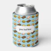 Pixel Art Tasty Cookie Biscuit Pattern Koelbox Blikjeskoeler (Blikje Voorkant)