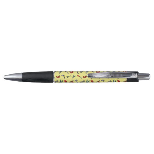 Pixel Art Tool Pattern met Hammer Vice en Pliers Pen (Achterkant)