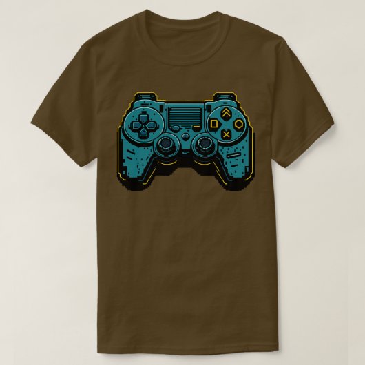 Pixel Art-videogamecontroller T-shirt (Design voorkant)
