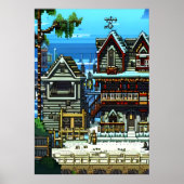 Pixel art, ville américaine | AI Art Poster (Devant)