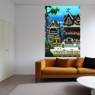 Pixel art, ville américaine | AI Art Poster
