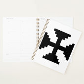 Pixel Art Zwart Kruis Symbool Planner