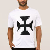 Pixel Art Zwart Kruis Symbool T-shirt (Voorkant)