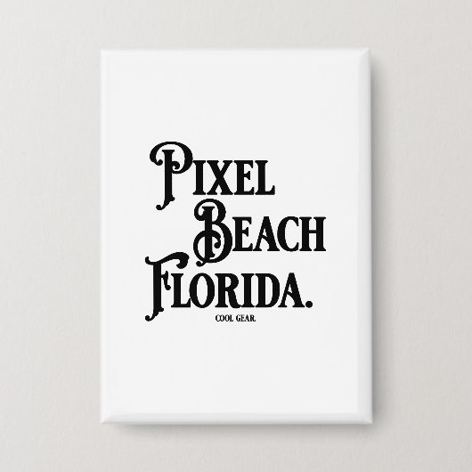 Pixel Beach Florida Button (Voorkant)