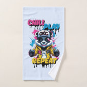 Pixel bleu rose Panda Swag (Serviette à main)