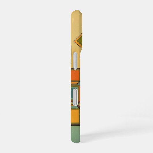 Pixel Block Collision iPhone 16 Hoesje (Rechterkant)