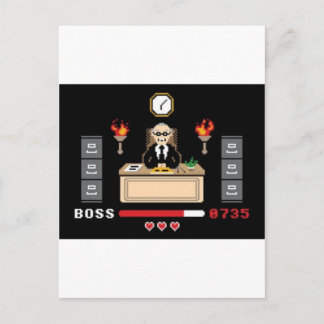 Pixel 'Boss'-ontwerp - GeekShirts Briefkaart