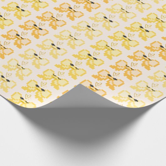 Pixel Bow In High Heels Pattern Cadeaupapier (Hoek)