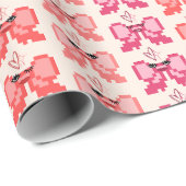 Pixel Bow In High Heels Pattern Cadeaupapier (Rol Hoek)