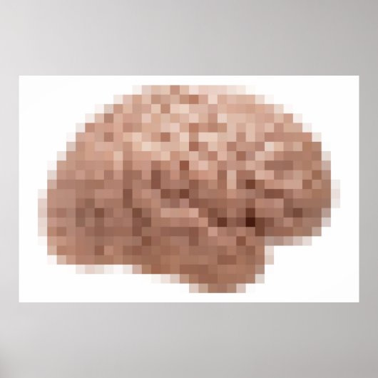 Pixel Brain Poster (Voorkant)
