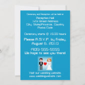 Pixel Bride and Groom - Faire-part de mariage - Bl (Dos)