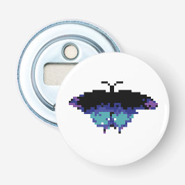 Pixel butterfly button flesopener