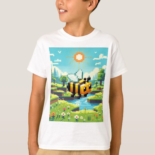Pixel Buzz: het avontuur van Sunny Meadow T-shirt (Voorkant)