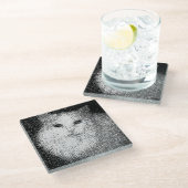 Pixel Cat Glass onderzetter (Schuin)