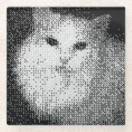 Pixel Cat Glass onderzetter