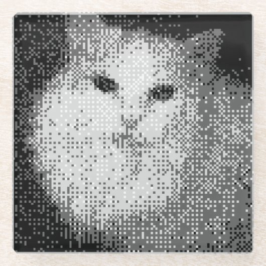 Pixel Cat Glass onderzetter (Voorkant)