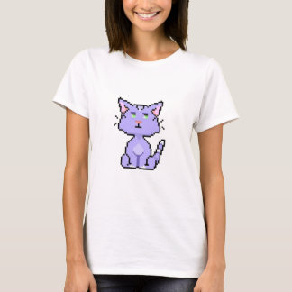 pixel-chagrijnig-kat-schattig-huisdier-streepdier t-shirt