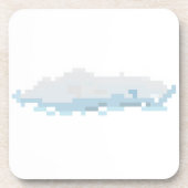 Pixel Cloud Bier Onderzetter (Voorkant)