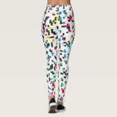 Pixel coloré blocs Leggings (Dos)