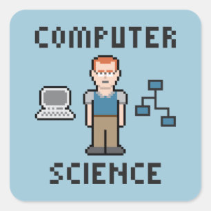 Pixel Computer Science Sticker