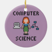Pixel Computer Science - Vrouw - Circle Ornament (Achterkant)