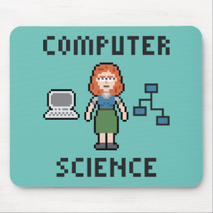 Pixel Computer Science - Vrouw - Mousepad Muismat