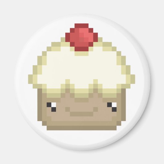 pixel cupcake magneet (Voorkant)