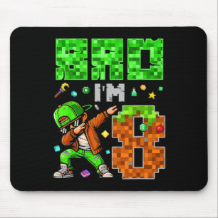 Pixel Dab Gamer Style Verjaardagscadeau voor jonge Muismat