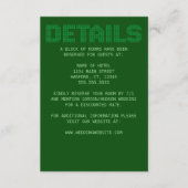 Pixel 'details' bruiloft informatiekaartje (Voorkant)