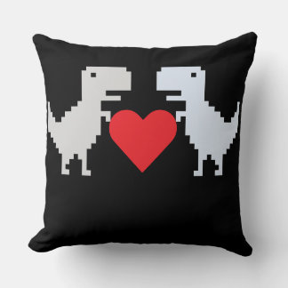 Pixel Dino Love – Cute Retro Worpkussen Kussen