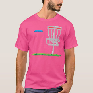 Pixel Discgolf Frisbee Golfer Frolf Mannen Jongens T-shirt