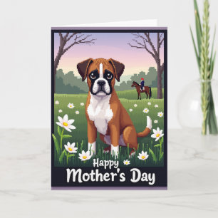 Pixel Dog Moederdag Scene Card Kaart