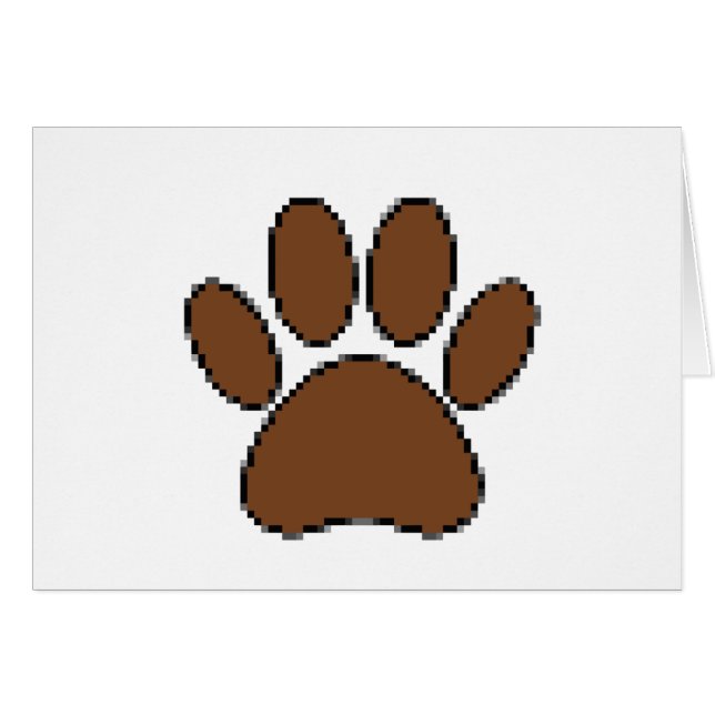 Pixel Dog Paw Print (Voorkant Horizontaal)