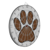 Pixel Dog Paw Print Dartbord (Voorkant Links)